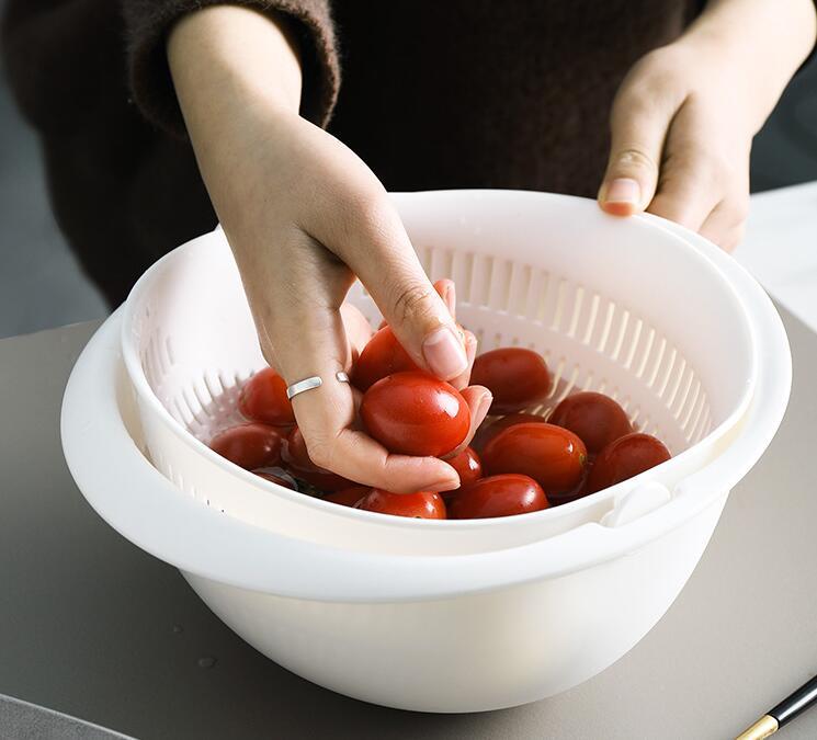 Doppel-Gericht Sink Korb Küche Waschen Obst Korb