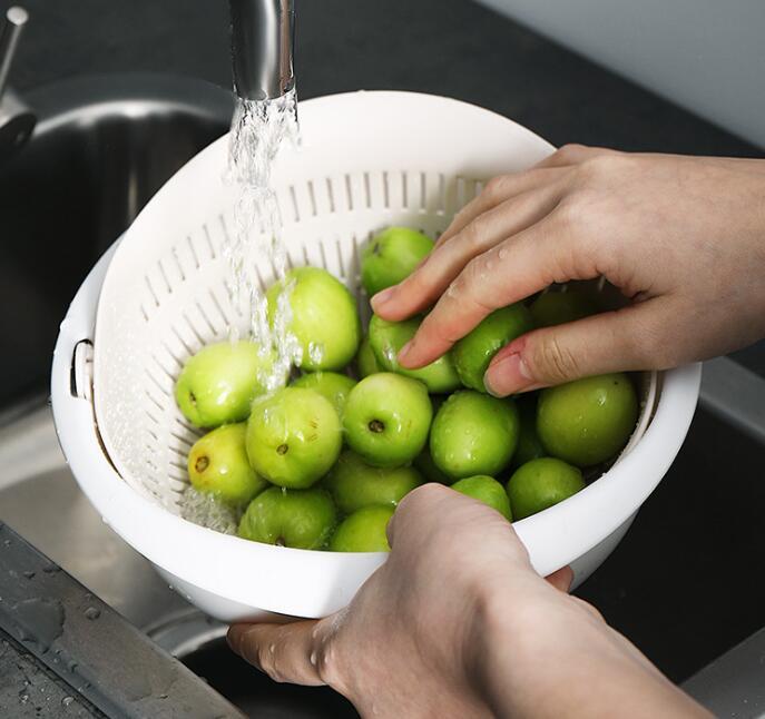Doppel-Gericht Sink Korb Küche Waschen Obst Korb